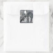 kerstamusement vierkante sticker (Tas)