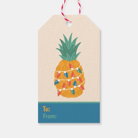 kerstanananas cadeaulabel (Achterkant)
