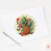 kerstanananas ronde sticker (Envelop)