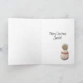 kerstanananassaart 2 feestdagen kaart (Binnen)