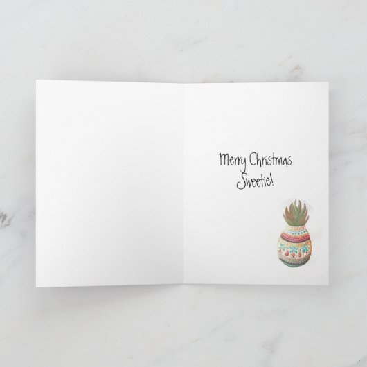 kerstanananassekaart feestdagen kaart (Binnen)