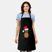 Kerstananas met kerstmuts Kerstvakantie Schort (Gedragen)