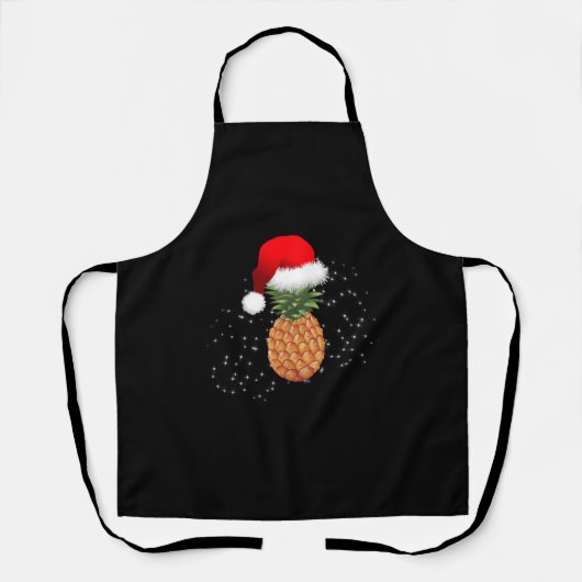 Kerstananas met kerstmuts Kerstvakantie Schort (Voorkant)