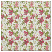 Kerstanemonen-Geschilderde Hellebores Bloemen Stof (Swatch)