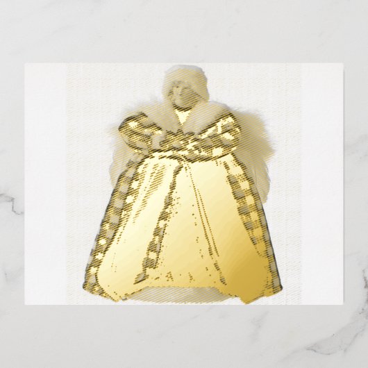 Kerstangel 6 Folie Holiday Post Feestdagen Briefkaart (Voorkant)