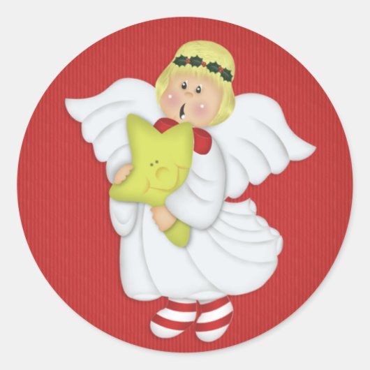 Kerstangel 7 - Vakantische Stickers (Voorkant)