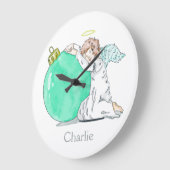 Kerstangel, aangepaste wandklokken (Hoek)