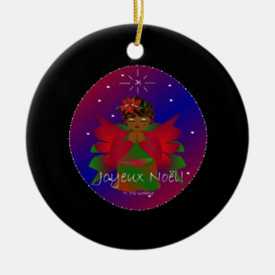 Kerstangel Baby Prachtig Joyeux Noel Keramisch Ornament