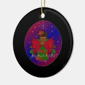 Kerstangel Baby Prachtig Joyeux Noel Keramisch Ornament (Links)