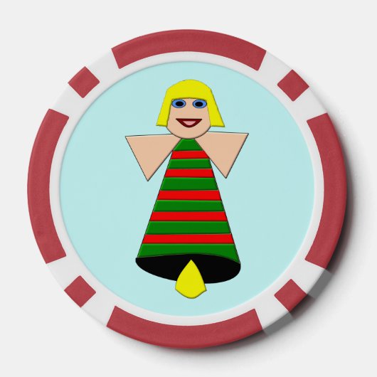 KerstAngel Bell Poker Chips (Achterkant)