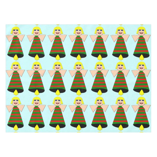 KerstAngel Bell Tablecloth Tafelkleed (Voorkant (Horizontaal))