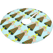 Kerstangel Bell Tree Skirt Kerstboom Rok (Gekanteld)