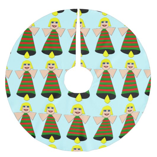 Kerstangel Bell Tree Skirt Kerstboom Rok (Voorkant)