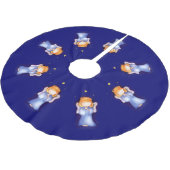 Kerstangel bidt blauw kerstboomrok kerstboom rok (Gekanteld)