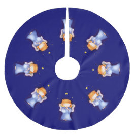 Kerstangel bidt blauw kerstboomrok kerstboom rok