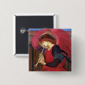 Kerstangel Button Pin - Burne-Jones - Square (Voorkant /achterkant)