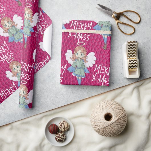 kerstangel cadeaupapier (Crafts)