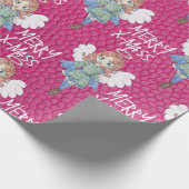 kerstangel cadeaupapier (Hoek)
