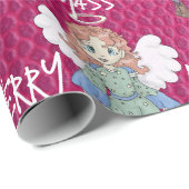 kerstangel cadeaupapier (Rol Hoek)