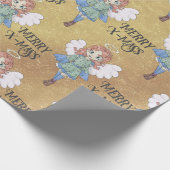 kerstangel cadeaupapier (Hoek)