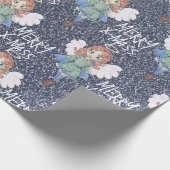 kerstangel cadeaupapier (Hoek)