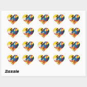 KerstAngel Cherub Cats Hart Sticker (Vel)
