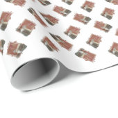 Kerstangel Design 1 - Vrolijk kerstfeest Cadeaupapier (Rol Hoek)