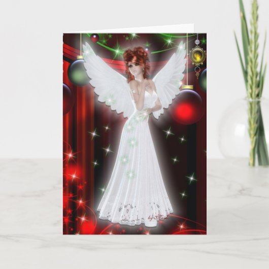 Kerstangel feestdag blanco Kaart (Voorkant)
