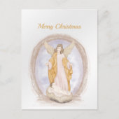 Kerstangel Jezus Religieuze Waterverf Feestdagenkaart (Voorkant)