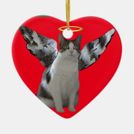 kerstangel Kat Ornament (Voorkant)