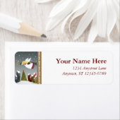 Kerstangel-labels voor retouradressen etiket (Insitu)