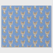 KerstAngel Light Blue Wrapping Paper Cadeaupapier (Vlak)