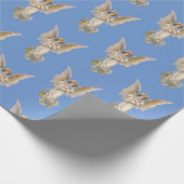 KerstAngel Light Blue Wrapping Paper Cadeaupapier (Hoek)