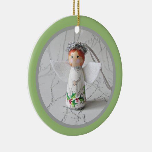 Kerstangel Memorial Keramisch Ornament (Rechts)