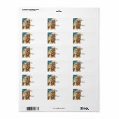 Kerstangel met  cadeautje voor speelgoed etiket (Full Sheet)