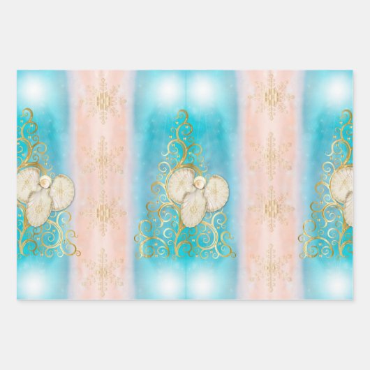 kerstangel met onmiddellijke verpakking Papierblad Inpakpapier Vel (Voorkant 2)