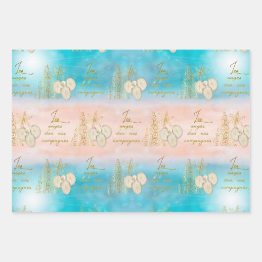 kerstangel met onmiddellijke verpakking Papierblad Inpakpapier Vel (Voorkant)