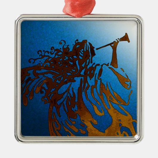 Kerstangel Metalen Ornament (Voorkant)