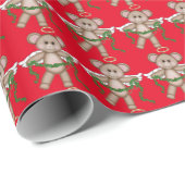 Kerstangel Mice Holiday inpakpapier (Rol Hoek)