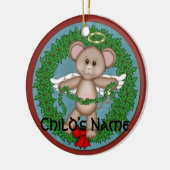 KerstAngel Mouse Keramisch Ornament (Links)