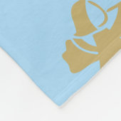 Kerstangel Nativiteit Star Baby Blue Gold Fleece Deken (Hoek)