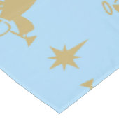 Kerstangel Nativiteit Star Baby Blue Gold Tafelkleed (Gekanteld)