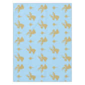 Kerstangel Nativiteit Star Baby Blue Gold Tafelkleed (Voorkant)
