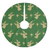 Kerstangel Nativiteit Star Green Gold Kerstboom Rok (Voorkant)