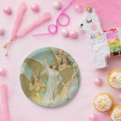  kerstangel papieren bordje (Feest)