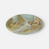  kerstangel papieren bordje (Gekanteld)