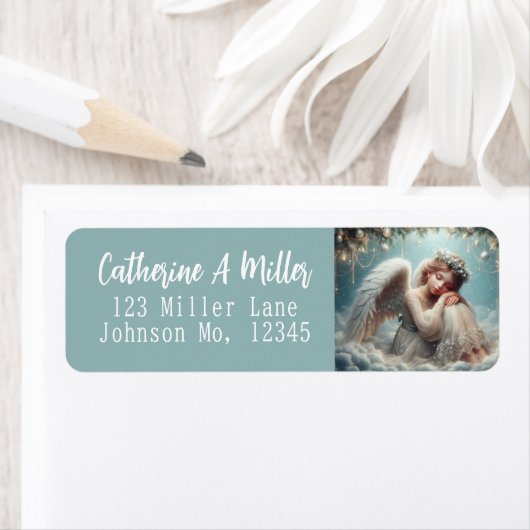 Kerstangel-retouradres Etiket (Insitu)