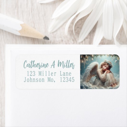 Kerstangel-retouradres Etiket (Insitu)