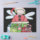 Kerstangel Santa Tissue Paper Black Tissuepapier (Craft)