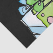 Kerstangel Santa Tissue Paper Black Tissuepapier (Detail)